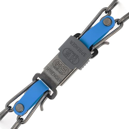 Herm Sprenger Black Stainless Steel Dog Collar with Quick Release ClicLock Buckle and Biothane Insert Training Collar Made in Germany (Cerulean Blue, 23in x 3.2mm(Neck Size up to19-20in)) - color: Cerulean Blue, size: 23in x 3.2mm(neck size up to19-20in)