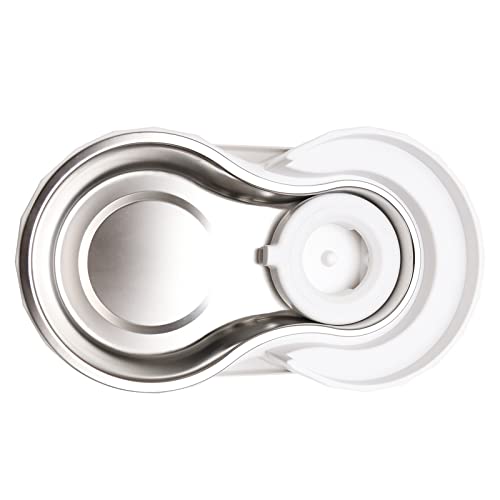 RIZZARI 4L 컴팩트 중력 반려동물 워터 디스펜서, 정수 필터 포함 | 아파트 친화적인 사이즈, 매일 깨끗한 물, 작은 애완동물에게 적합, 자주 리필하지 않음, 빠른 일일 청소 - color: 2-화이트., size: 4L
