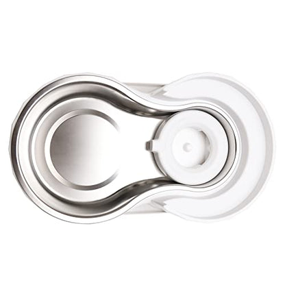 RIZZARI 4L 컴팩트 중력 반려동물 워터 디스펜서, 정수 필터 포함 | 아파트 친화적인 사이즈, 매일 깨끗한 물, 작은 애완동물에게 적합, 자주 리필하지 않음, 빠른 일일 청소 - color: 2-화이트., size: 4L