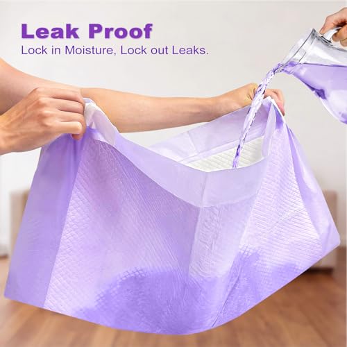 MIZOK Puppy Pads 28x34in Lavender Scented, Dog Pee Pads Extra Large Odor Eliminating Ultra Absorbent Up to 8 Cups, 6 Layers Leak-Proof & Quick-Dry Purple (40 Counts) - size: Large 28"x34“ 40 Count