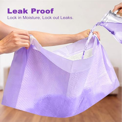 MIZOK Puppy Pads 28x34in Lavender Scented, Dog Pee Pads Extra Large Odor Eliminating Ultra Absorbent Up to 8 Cups, 6 Layers Leak-Proof & Quick-Dry Purple (40 Counts) - size: Large 28"x34“ 40 Count