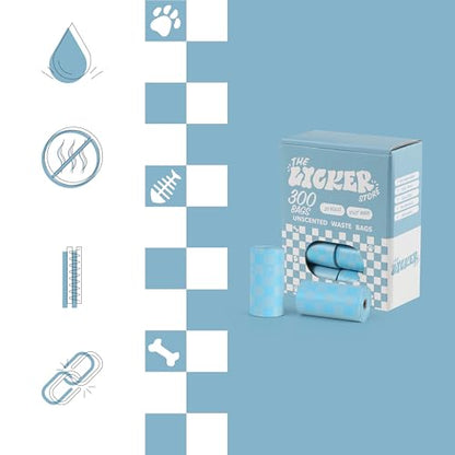 13 in. x 9 in. Extra Thick Leak Proof Unscented Dog Poop Bags, Blue (300 Count, 20-Rolls) - size: 300 Count (Pack of 1)