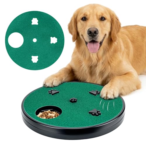 Mcbazel Dog Nail Scratch Board for Large & Small Dogs, 13" Upgraded Rotatable Dog Scratch Pad for Nails with Treat Box, Trimmer Grinder Filer, Stress-Free Alternative to Clippers [1 Extra Pad]