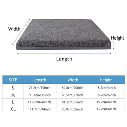 Dog Bed Cover Replacement Washable,Crate Pad Cover with Zipper,Oxford Dog Bed Sheets,Pet Bed Cover Hair Easy to Remove (Gray #2, 32 * 44 * 6inch) - color: Gray #2, size: 32*44*6inch