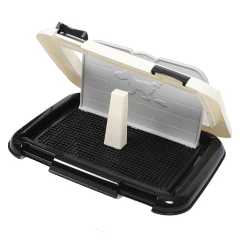 Plastic Puppy Toilet Tray with Splashproof Design for Indoor Dog Potty Training Wear Resistant Pet Potty Holder for Small and Medium Dogs at Home Office Bathroom
