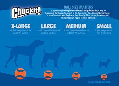 Chuckit! Crunch Ball Dog Toy, Medium, Duo Tug, for All Breed Sizes (Pack of 12) - size: Medium (Pack of 12)