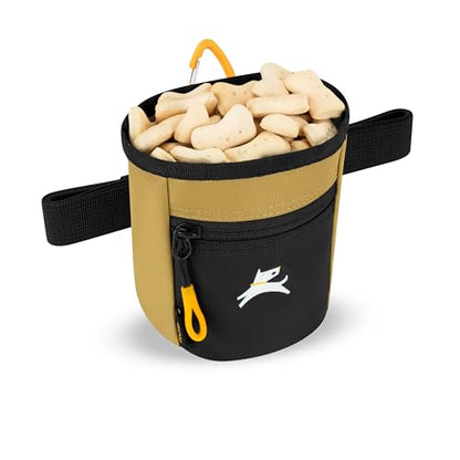 OllyDog, Goodie Treat Bag, Dog Treat Training Pouch | Magnetic Closure | 3 Ways to Wear | Hands-Free Waist Belt | Water-Resistant Recycled Vegan Fabric (Antelope) - color: Antelope