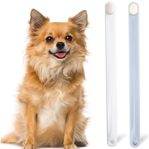 Small Dog Toothbrush, Cat & Puppy Tooth Brushing Kit, Ultra Soft & Mini Head Teeth Brush for Kitten & Tiny Pet, Doggy Toothbrushes Deep Dental Clean, 2 PCS, Graywhite - style: Small dogs & large cats(2pcs,gray-white)
