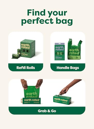 Earth Rated Poop Bags for Dogs, Guaranteed Leak Proof and Extra Thick Waste Bag Refill Rolls, Peach and Lotus, 280 Count - size: 280 Bags, style: Peach and Lotus