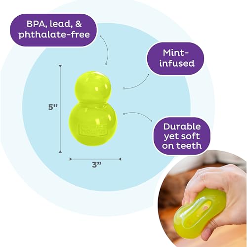 Outward Hound Double-Tuff Stuffable Dog Toy, Large 5-Inch Green - Treat Dispensing Chew Ball for Medium to Large Dogs, Interactive Puzzle for Enrichment & Slow Feeding - color: Double-Tuff Stuffable (Green)