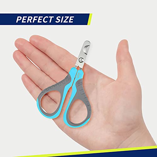 WePet Pet Nail Clippers U07.1, Professional Claw Trimmer, Bended Scissor Special for Cats, Kittens, Dogs, Puppies, Small Animals, Grey/Maya Blue - color: #13 Grey/Maya Blue