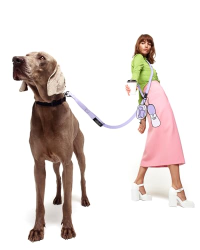 Hands Free Dog Leash, 8.2ft Multifunctional Crossbody Rope with Explosion-Proof Handle and Adjustable Training Hands Free Leash for Dogs Walking(Purple) - color: Purple