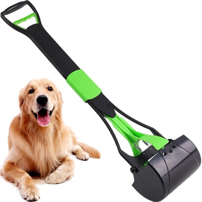 ienjoyed 36“ Large Dog Pooper Scooper for Large Dogs Heavy Duty, Non-Breakable Dog Poop Scooper with Wide Handle for Grass, Gravel, Durable Dog Poop Pick Up Tool, Long Handled Poop Grabber (Green) - color: 36-inch(Green)