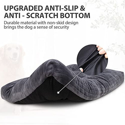 Dog Crate Bed Washable Dog Beds for Extra Small Dogs Deluxe Thick Flannel Fluffy Comfy Kennel Pad Anti-Slip & Anti-Scratch Pet Sleeping Mat, 21 x 12 Inch, Gray - color: Gray, size: 21.0"L x 12.0"W x 2.5"Th