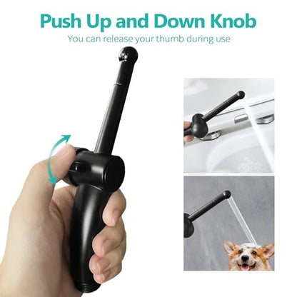 BARROCK Bathroom Hand Held Bidet Sprayer for Toilet Handheld Shattaf Spray Head Attachment Replacement, Adjustable Water Pressure for Feminine, Pets and Baby Diaper Washing, Matte Black - color: Matte Black