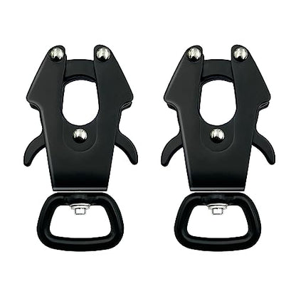 2 Pcs Frog Clip Dog Leash Clasp 360 Degree Swivel Clip Heavy Duty Quick Release and Locking Dog Leash Buckle for Linking Pet Collar (Small (Square x 2)) - size: Small (square x 2)