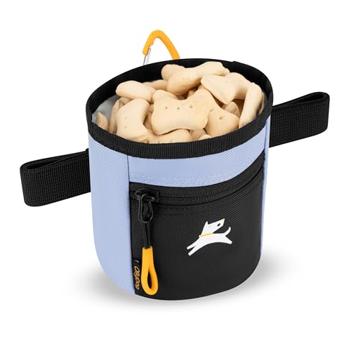 OllyDog, Goodie Treat Bag, Dog Treat Training Pouch | Magnetic Closure | 3 Ways to Wear | Hands-Free Waist Belt | Water-Resistant Recycled Vegan Fabric (Blue Heron) - color: Blue Heron
