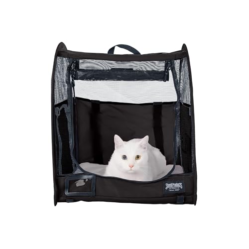 STURDI Small Pop-Up Kennel Cargo Portable Pet Bag | Collapsible Travel Pet Crate for Cats & Dogs | Single, Black - color: Black, size: Single
