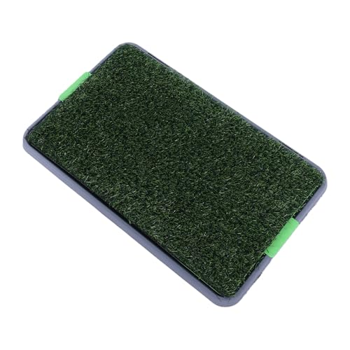 GLOGLOW Large Reusable Dog Pee Pad 3 Layer Artificial Grass Potty Trainer, Washable Indoor Puppy Training Mat with Tray for Apartment Balcony (68x42.5cm/26.8x16.5in 1PCS)