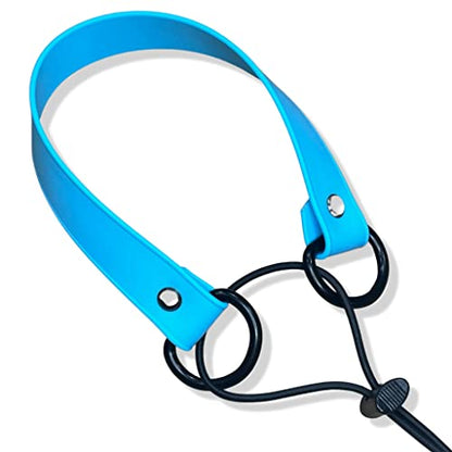 Waterproof E-Collar Replacement Strap Dog Collar for Invisible Fence/ecollar - Easy On Bungee - color: Sky Blue, size: 1" Wide