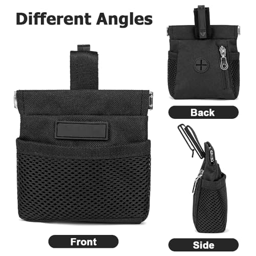 DONGKER Dog Treat Pouch,Auto Closure Pet Snack Reward Pouch with Waist Belt Clip for Pet Dog Travel Training Outdoor Use