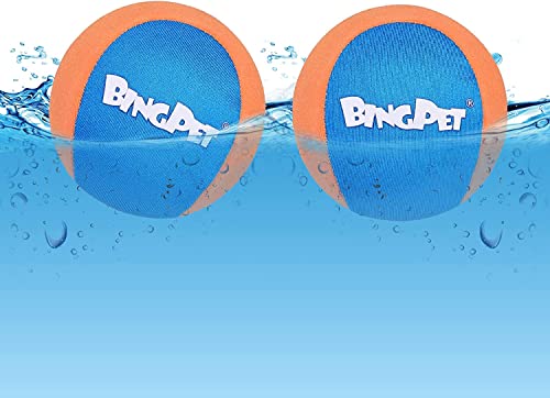 BINGPET Dog Pool Toy,2 Pack Water Floating Ball for Summer Pool Games,Dog Water Bouncing Balls,Interactive Dog Summer Games Toys,Soft Dog Chew Balls for Small and Medium Dogs - color: Orange