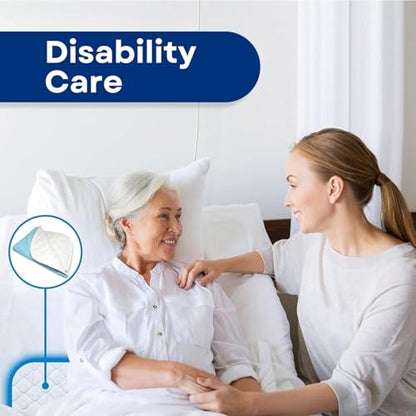 RMS Ultra Soft 4-Layer Washable and Reusable Incontinence Bed Pad - Waterproof Bed Pads, 34"X36" - size: 34 x 36 Inch
