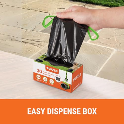Pupzle Dog Pooper Scooper with Bag Attachment, 40" Long Handle Pooper Scooper for Large Dogs, Dog Poop Scoop for Yard, Large Capacity Swivel Bin and Rake, Lavender Scented Bags (Black) - color: Black