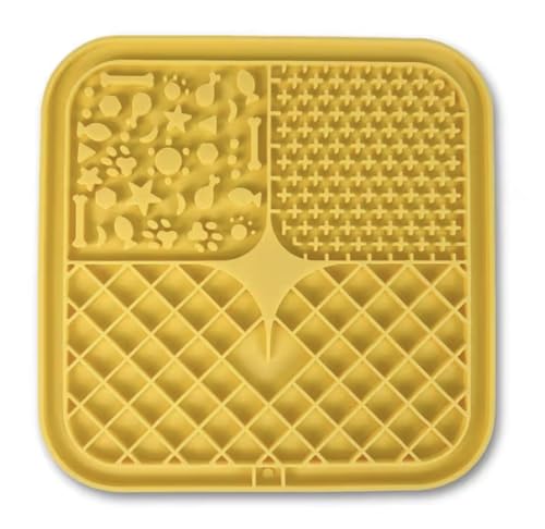 Calming Treat Mat for Dogs and Cats, Anti-Anxiety Slow Feeder with Strong Suction Cups, Silicone Licking Pad for Bathing, Grooming and Training, Enrichment and Stress Relief