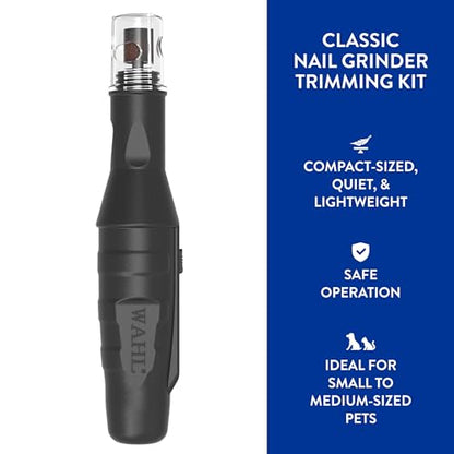 Wahl Professional Animal Pet, Dog, and Cat Classic Nail Grinder Trimming Kit (5971) - size: 9 Piece Set, style: Classic Nail Grinder