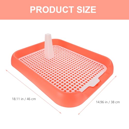 ULTECHNOVO Mesh Dog Toilet Tray Indoor Puppy Potty Trainer Anti-Slip Dog Pee Tray Lightweight Durable 6.9X5.5 Inch for Easy Cleaning and Training - color: Pink