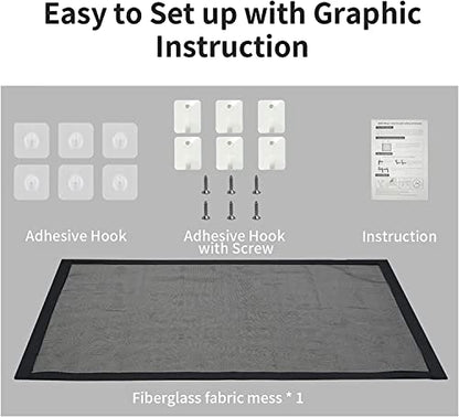 NWK Magic Dog Gate for Stairs Pet Gate for The House Providing a Safe Enclosure for Pets to Play and Rest, 6 Hooks Design (30'' X 70'') - size: 70'' X 30''