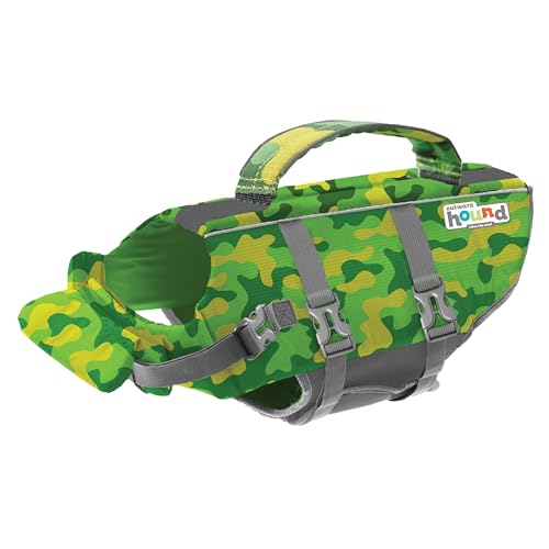 Outward Hound Granby Splash Dog Life Jacket, High-Buoyancy Dog Life Vest for Swimming, Boating, and Water Safety, Small, Camo - color: Camo, size: Small (Chest Girth: 16"-20")