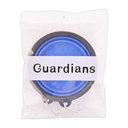 Large Collapsible Dog Bowls, 34oz Travel Water Food Bowls Portable Foldable Collapse Dishes with Carabiner Clip, 2 Pack (Blue + Red)