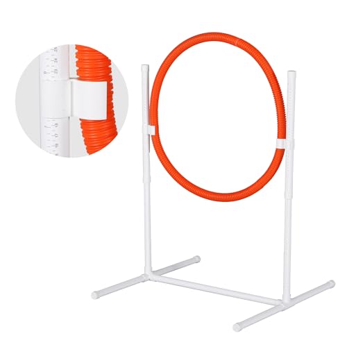 Dog Agility Training Equipment Set - 6 Pack Obstacle Course Kit with Tunnel, Hurdle, Weave Poles, Jump Ring, and Storage Bag for Outdoor Pet Games