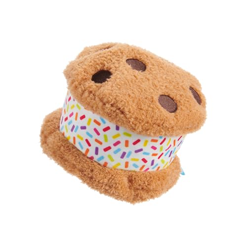Barkbox Sniffwich Plush Dog Toy | Squeaky Ice Cream Sandwich Toy with Crinkle & Super Soft Fuzz | Fun Squeak Toy for Dogs - color: Sniffwich