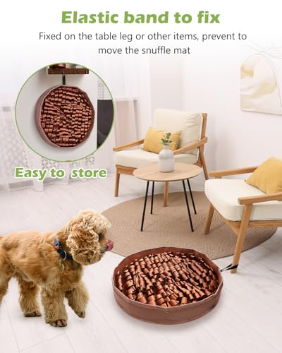 KeeKit Snuffle Mat for Dogs, 20x20 Inch Slow Feeder Mat, Interactive Feeding Game for Small & Medium Dogs - Encourages Natural Foraging, Mental Stimulation - Non-Slip Durable Design for Kibble/Treats