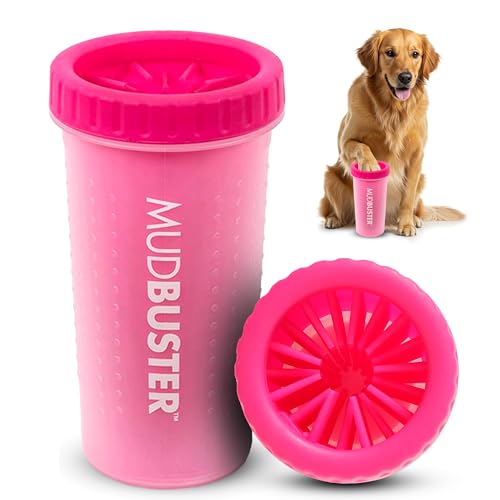 Dexas MudBuster Portable Dog Paw Cleaner, Pink Large Pet Supplies and Accessories - color: Pink, size: Large without Lid