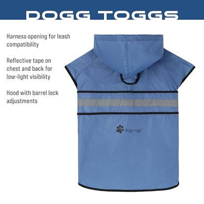 FROGG TOGGS Dogg Toggs Raincoat, Blue, Size MD - color: Blue, size: Medium