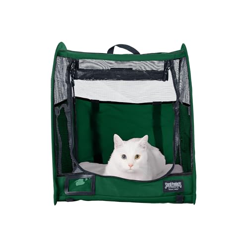 STURDI Small Pop-Up Kennel Cargo Portable Pet Bag | Collapsible Travel Pet Crate for Cats & Dogs | Single, Evergreen - color: Evergreen, size: Single