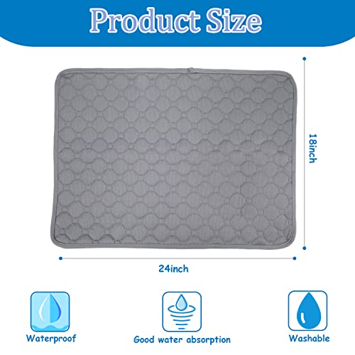 Washable Dog Pee Pad - 18'x 24', Waterproof Non-Slip Potty Training Pad for Dogs and Cats, Fast Drying, Leak-Proof - size: 18” x 24”