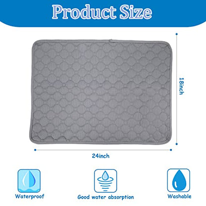 Washable Dog Pee Pad - 18'x 24', Waterproof Non-Slip Potty Training Pad for Dogs and Cats, Fast Drying, Leak-Proof - size: 18” x 24”