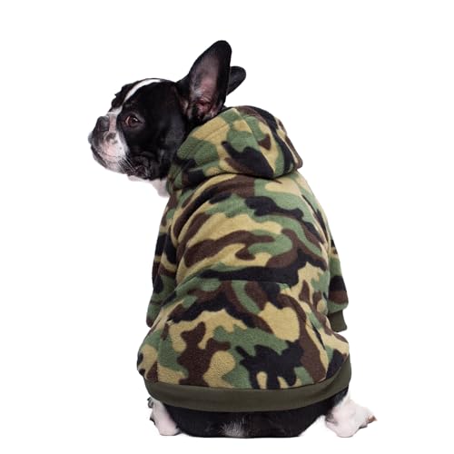 Camo French Bulldog Clothes Dog Hoodie Sweatshirts with Pockets for Small Dogs Puppy Chihuahua Coat Clothing Pet Cat Hoodie Fleece Dog Sweaters Costume - color: Camo, size: XL