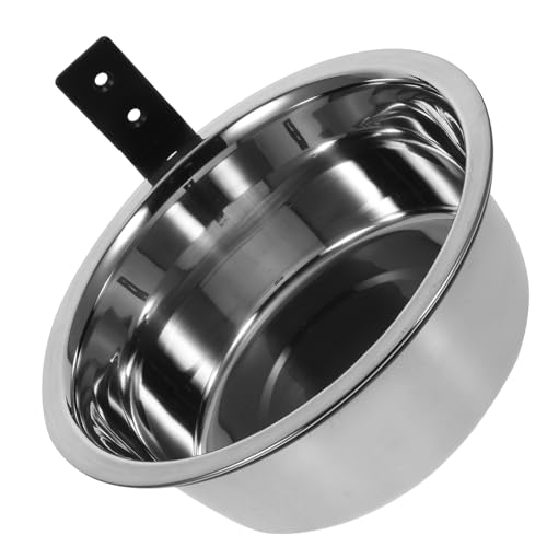 Raised Dog Bowl and Wall-Mounted Stainless Steel Pet Feeding Bowl 8-inch Kitten Water Dish for Comfortable Elevated Puppy and Cat Food Station