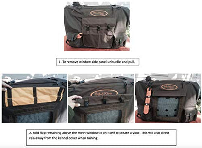 Mud River Dixie Kennel Cover, Brown, Medium - style: Medium (32″ x 23″ x 25″)