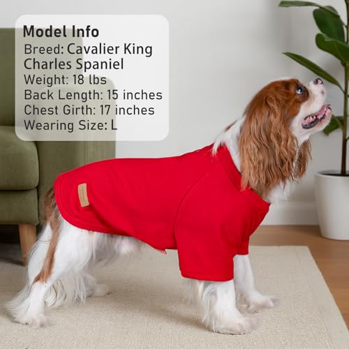 KYEESE 3Pack Dog Sweater, Soft Puppy Sweatshirt Stretchy Lightweight Dog Sweater for Small Dogs Girl Boy, Pullover Fleece Cat Shirt Pet Clothes with Sleeves, M - color: 07# 3Pack(Red+Pink+Red Stripe), size: Medium (8.5-13lbs)