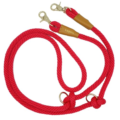 7FT Hands Free Dog Leash, Waist Dog Leash for Walking Running - color: Magenta