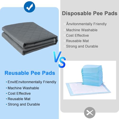 Washable Pee Pads for Dogs 34"x36" Reusable Puppy Pad Pet Training Pads, Waterproof Mat Non-Slip, Dog Pee Pad Whelping Pads Dog Mat-Playpen,Crate,Sofo,Car,Potty,Bed - size: 34"×36"