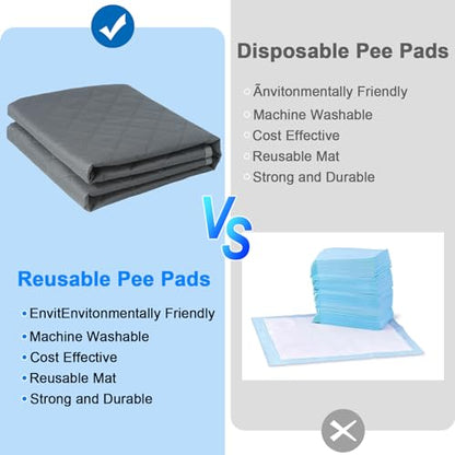 Washable Pee Pads for Dogs 34"x36" Reusable Puppy Pad Pet Training Pads, Waterproof Mat Non-Slip, Dog Pee Pad Whelping Pads Dog Mat-Playpen,Crate,Sofo,Car,Potty,Bed - size: 34"×36"