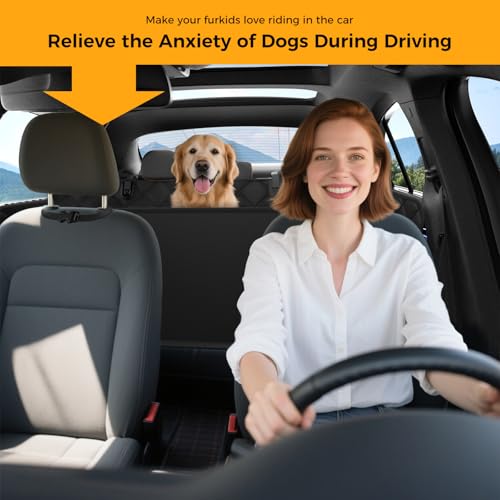 Dog Car Seat Cover for Back Seat,100% Waterproof Scratch Proof Nonslip Seat Cover,600D Heavy Duty Scratch Soft Dog Hammock for Car for Cars Trucks and SUVs Black